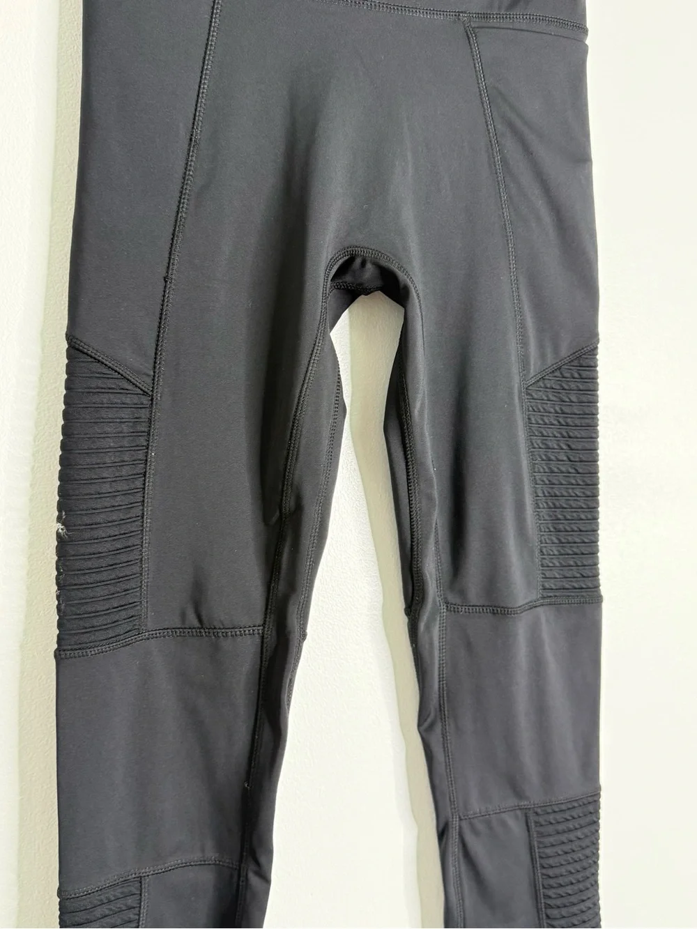 Fabletics Moto Leggings Black High Rise Side Pocket Women’s XS